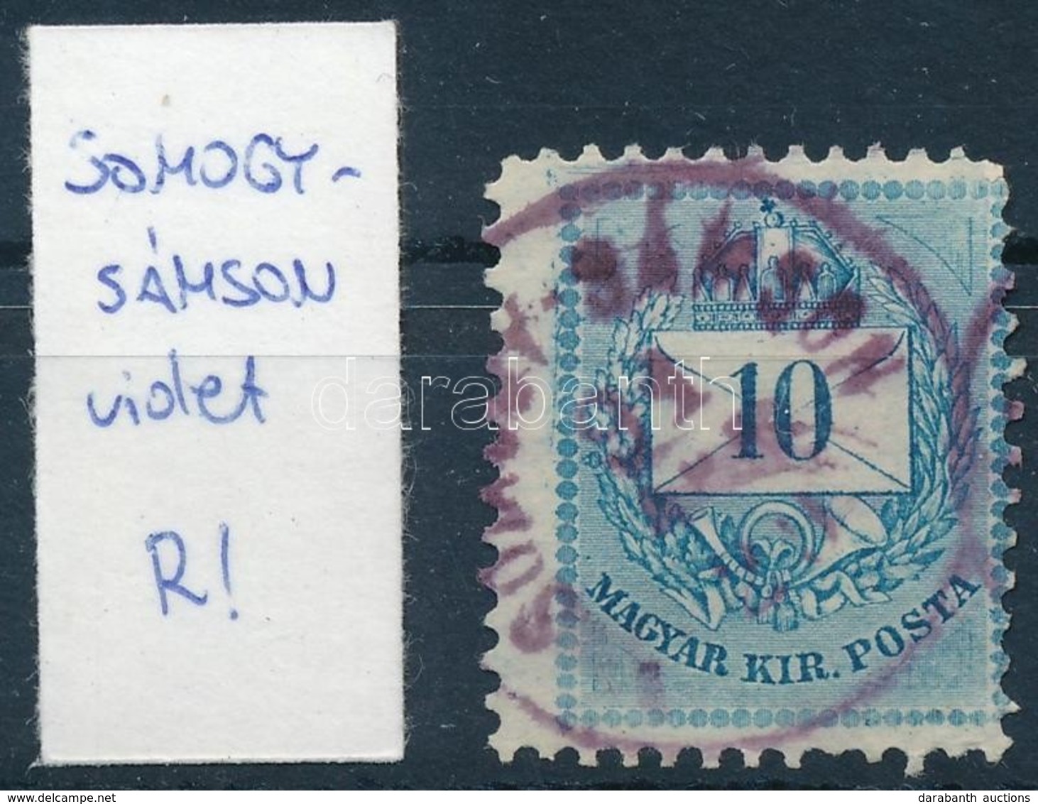 O 1881 10kr, Lila 'SOMOGY-SÁMSON' Bélyegzéssel - Other & Unclassified