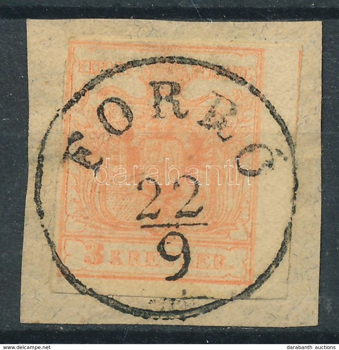 1850 3kr üreges Nyomat 'FORRÓ' - Other & Unclassified