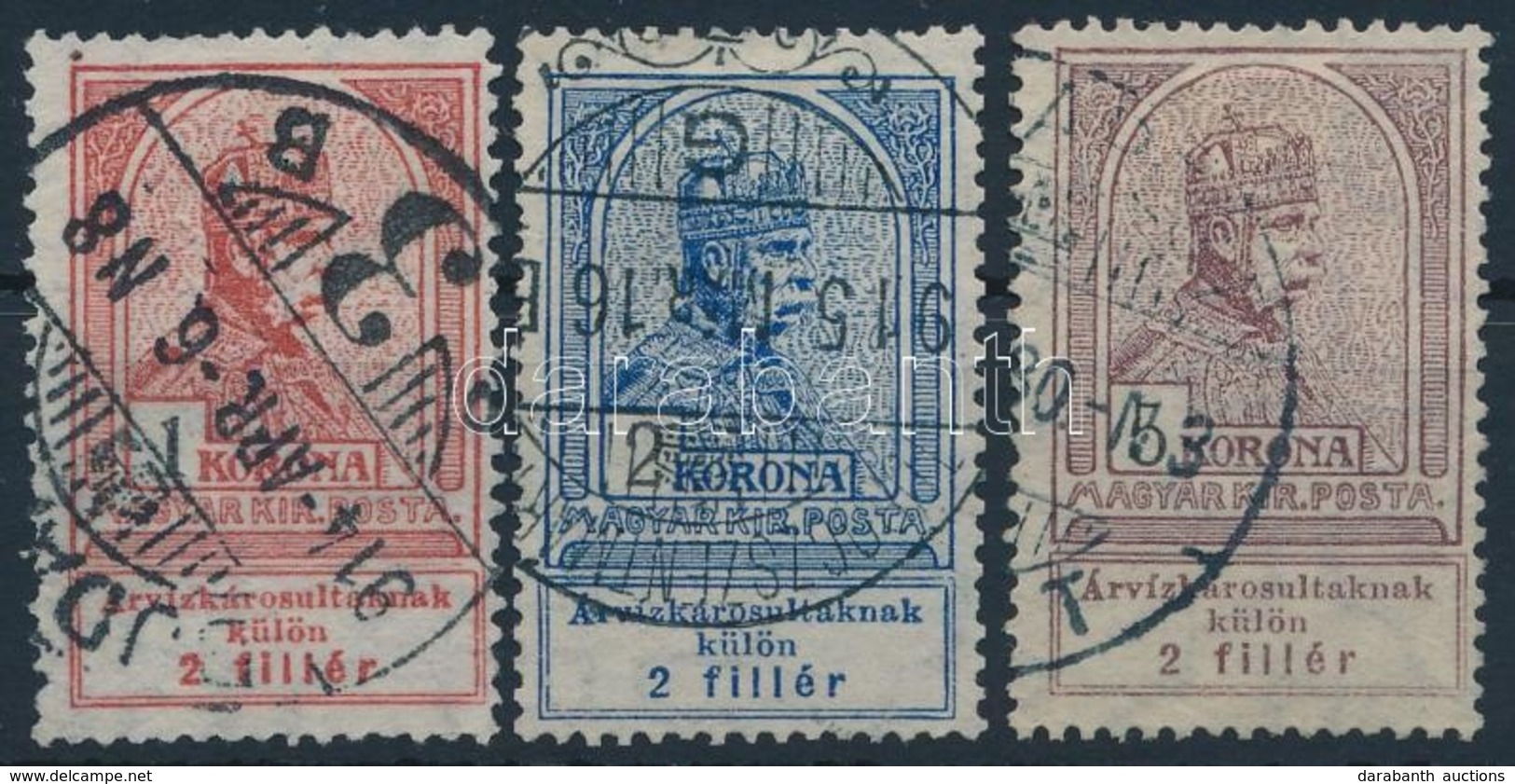 O 1913 Árvíz 1K, 2K, 5K (14.400) - Sonstige & Ohne Zuordnung