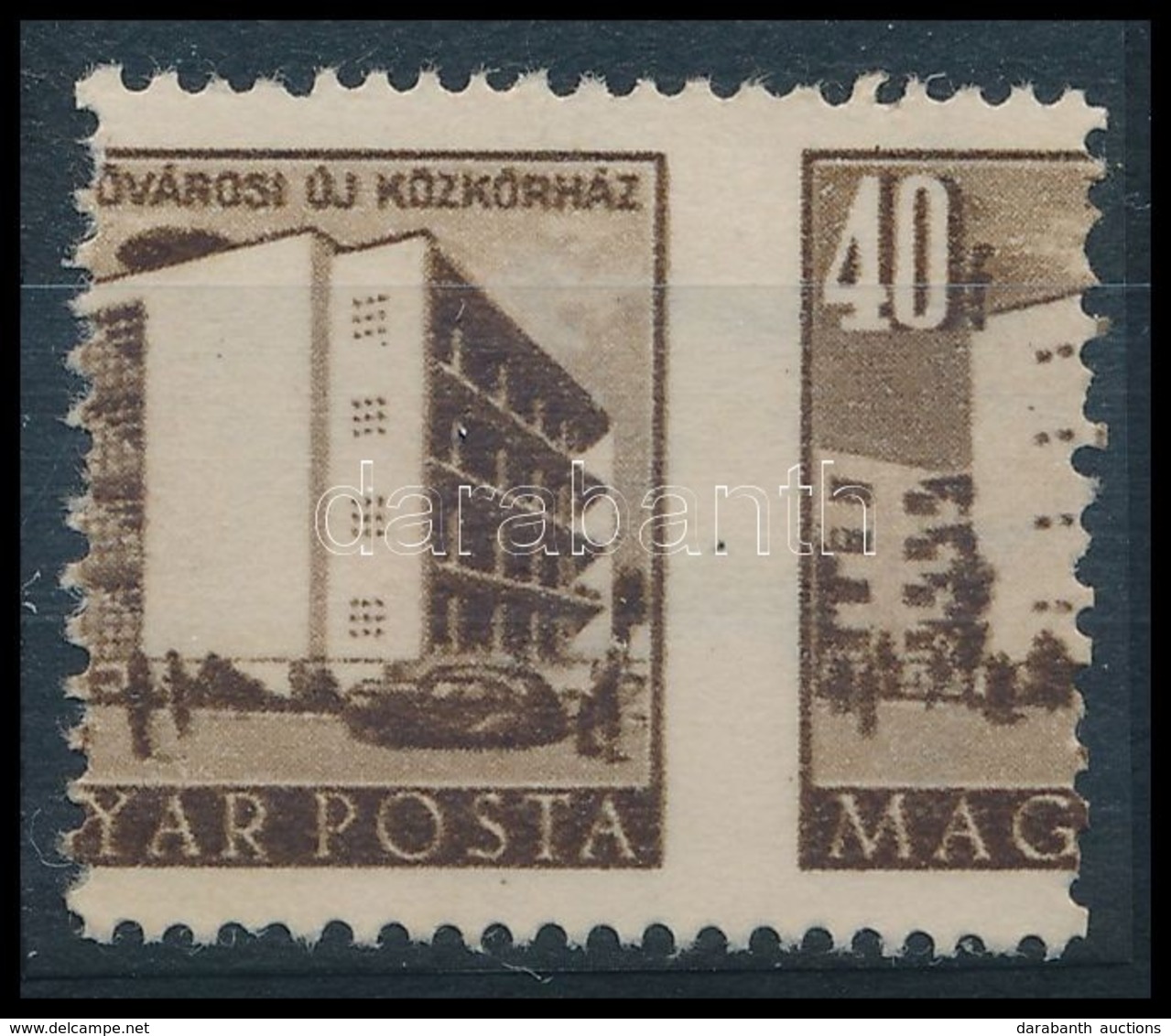 (*) 1953 Épületek 40f Látványos Képbe Fogazás - Other & Unclassified