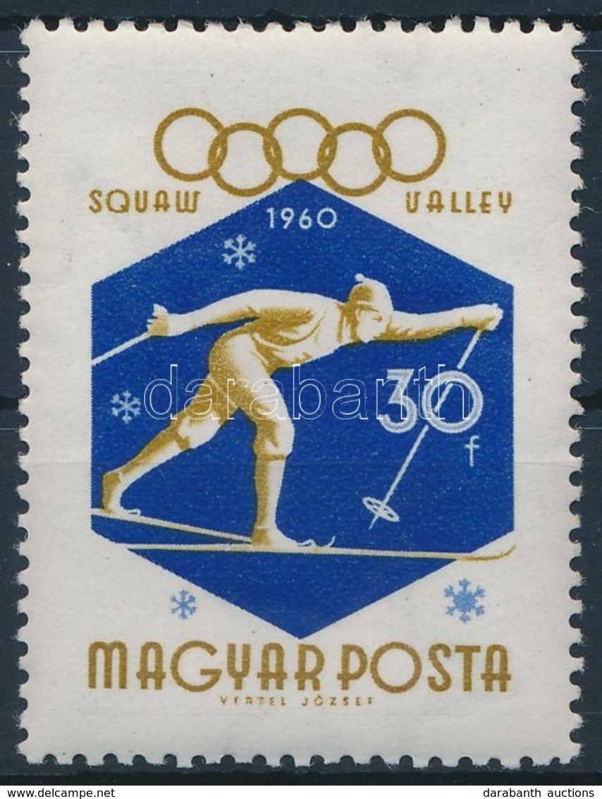 ** 1960 Téli Olimpia 30f ,,bekötött Ujj' Lemezhiba - Sonstige & Ohne Zuordnung