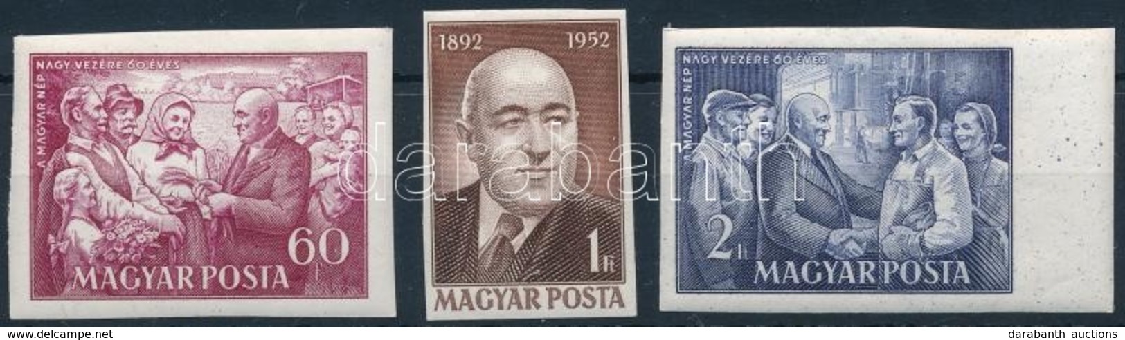 * 1952 Rákosi Mátyás Vágott Sor (7.000) - Other & Unclassified