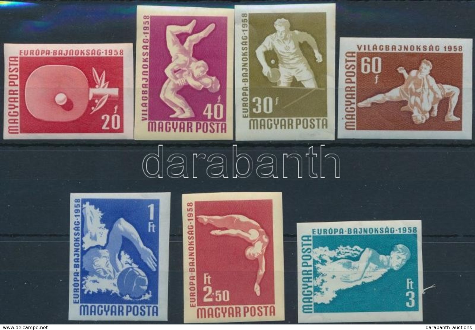 ** 1958 Sport (III.) Vágott Sor (6.000) - Autres & Non Classés