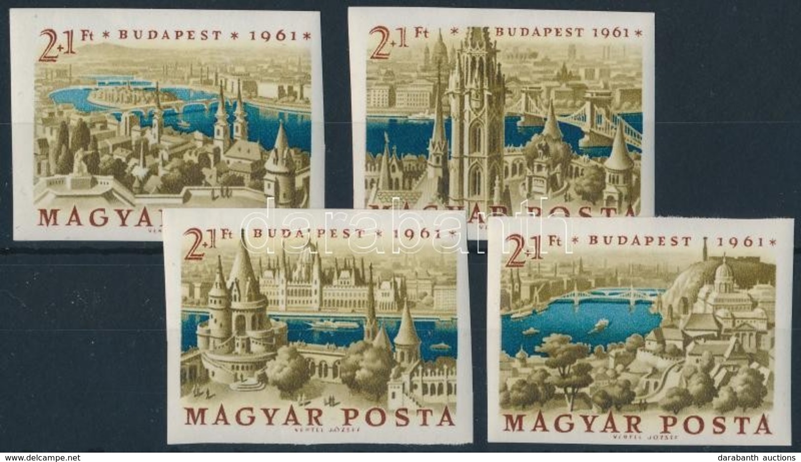 ** 1961 Bélyegnap (34.) - Budapest Panoráma Vágott Sor (7.000) - Autres & Non Classés