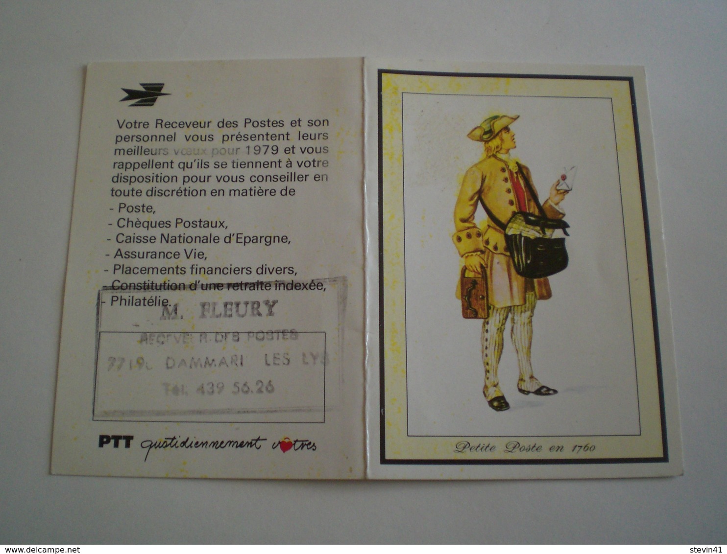 Calendrier De Poche 1979  La POSTE  Facteur ( Petit, Mini, Publicitaire) - Petit Format : 1971-80