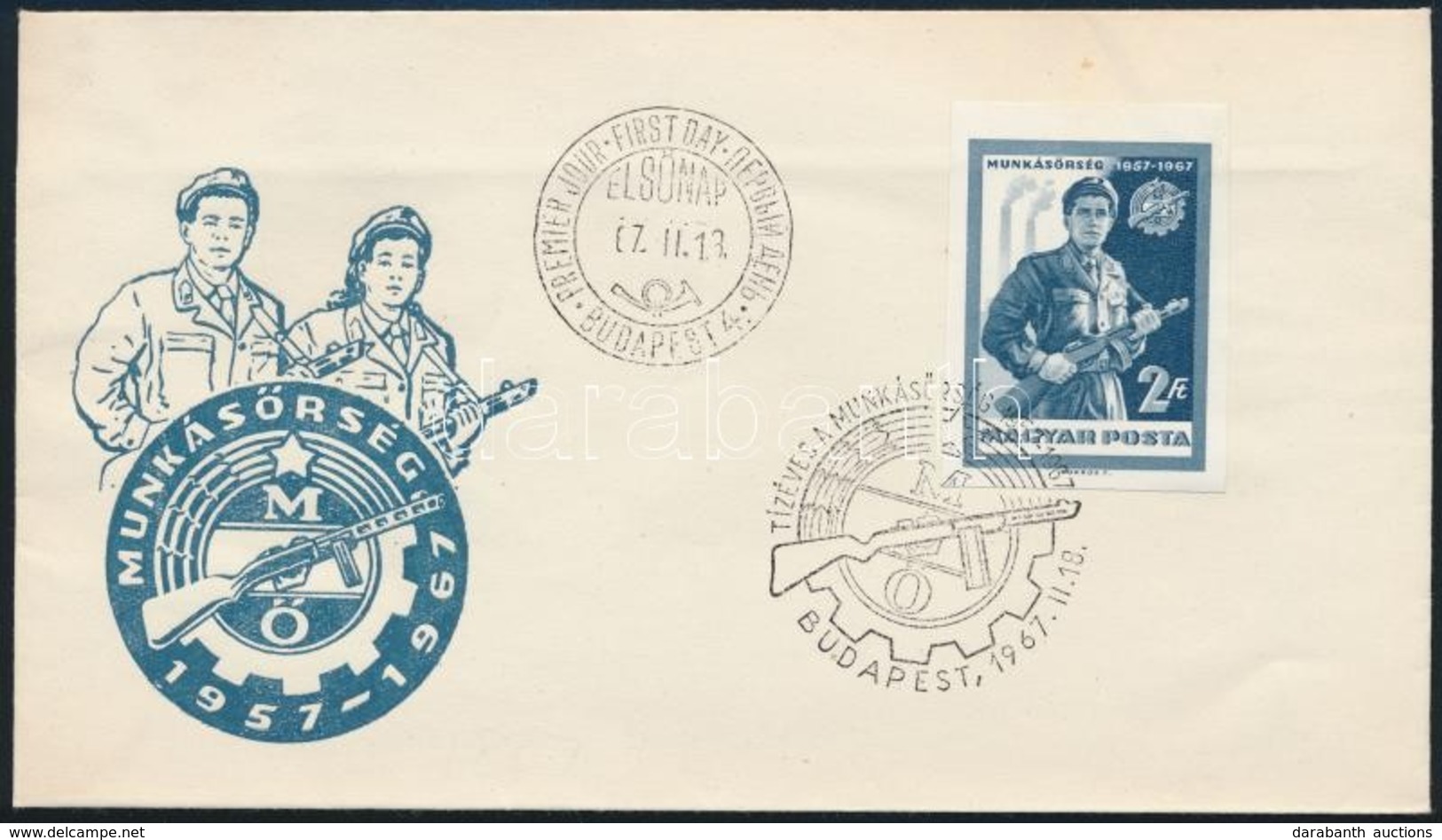 1967 Évfordulók - Események (V.) Vágott Bélyeg FDC - Other & Unclassified