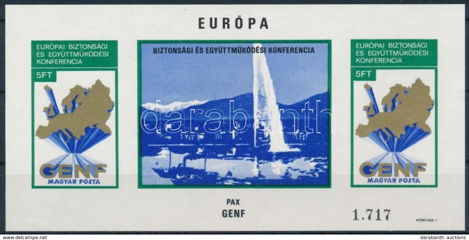 ** 1974 Európai Biztonsági és Együttműködési Konferencia Vágott Blokk (22.000) - Otros & Sin Clasificación