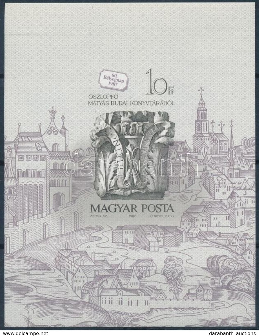 ** 1987 Bélyegnap (60.) Vágott Blokk (4.000) - Otros & Sin Clasificación