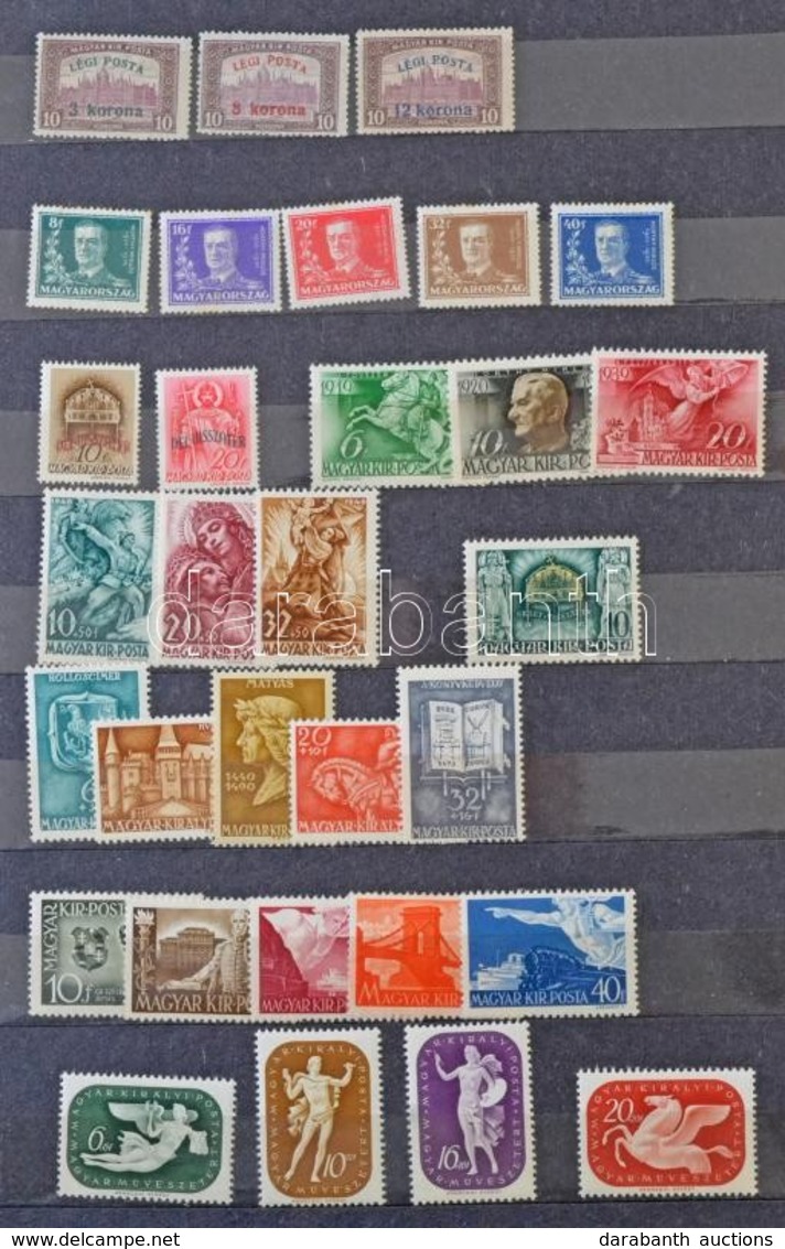 ** * 1920-1963 Magyar Sorok, Benne Sok Postatiszta, Az 1950-es évekből Jó Középsorok Is, 10 Lapos A4-es Berakóban - Other & Unclassified