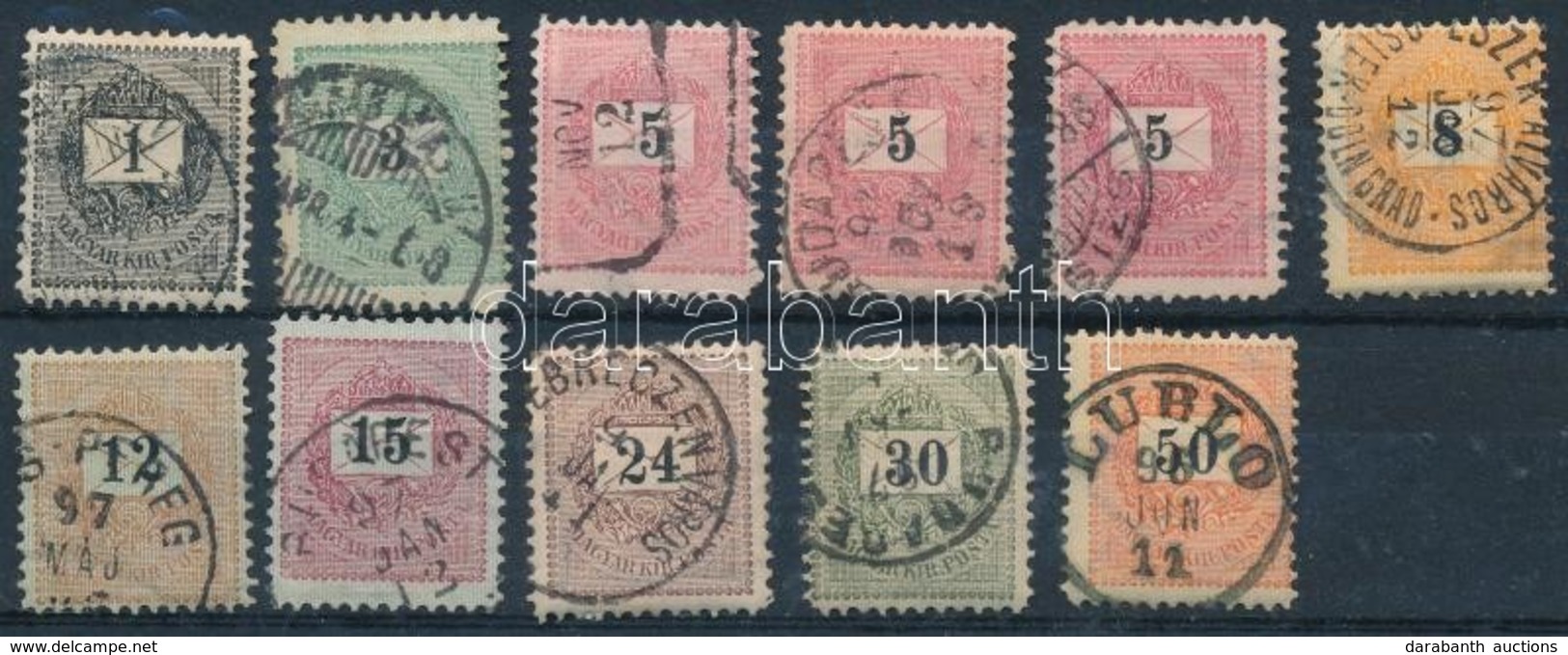 O 11 Db Feketeszámú Krajcáros Bélyeg 11 1/2 Fogazással, Benne 3kr Is - Other & Unclassified