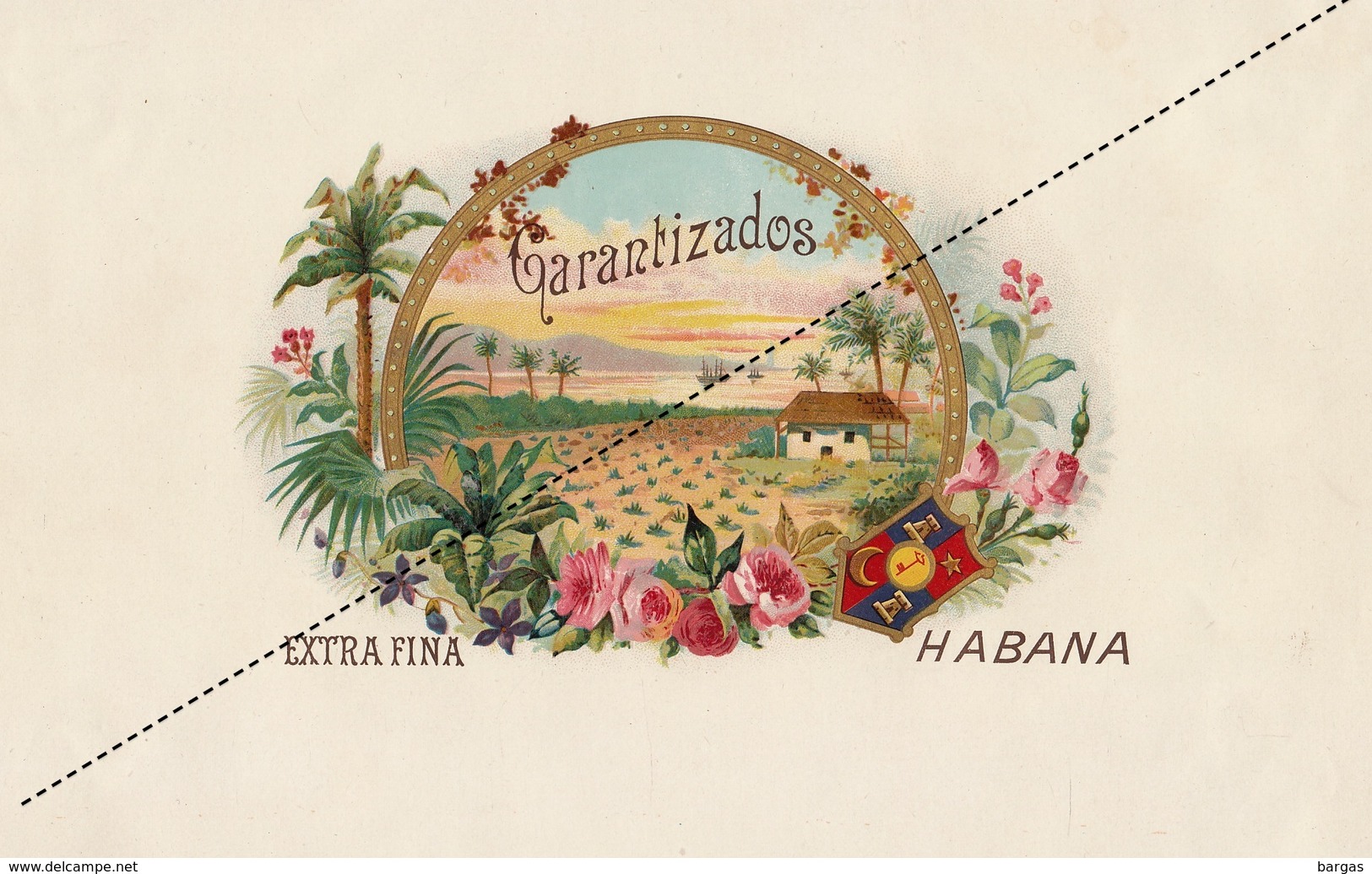 1893-1894 Grande étiquette Boite à Cigare Havane LA TACONIA - Etiquettes