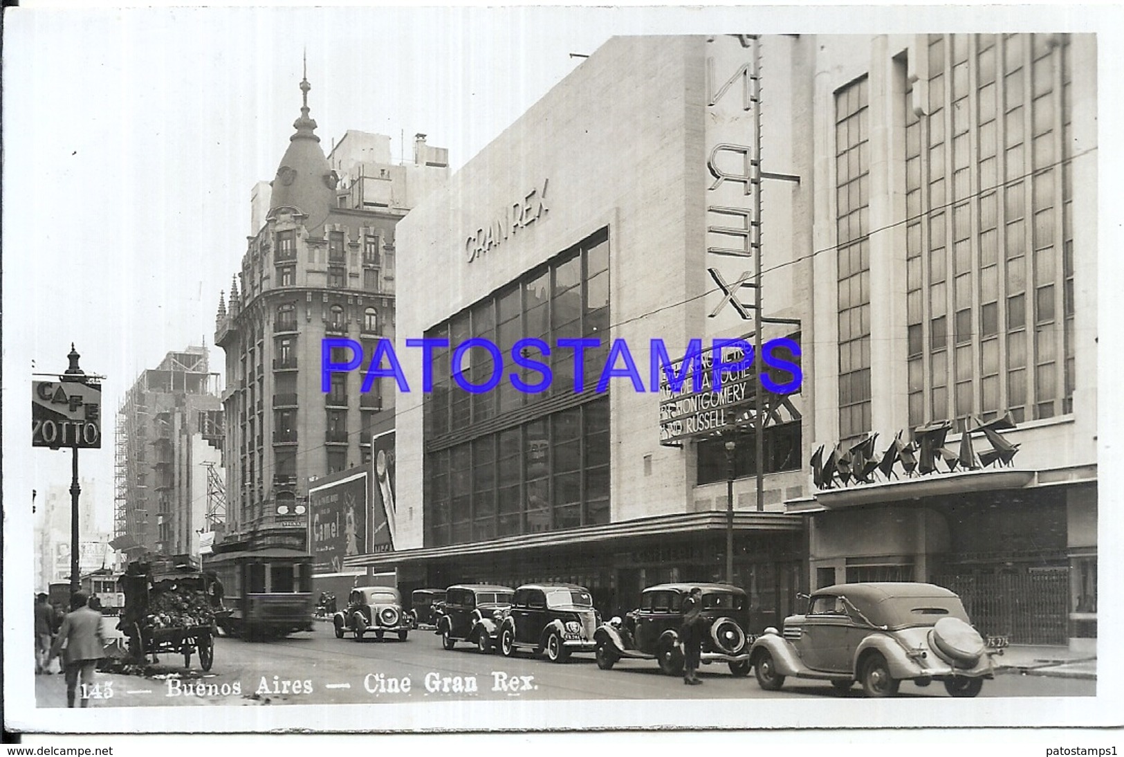 106323 ARGENTINA BUENOS AIRES CINE TEATRO GRAN REX & TRAMWAY TRANVIA CIRCULATED TO SPAIN POSTAL POSTCARD - Argentine