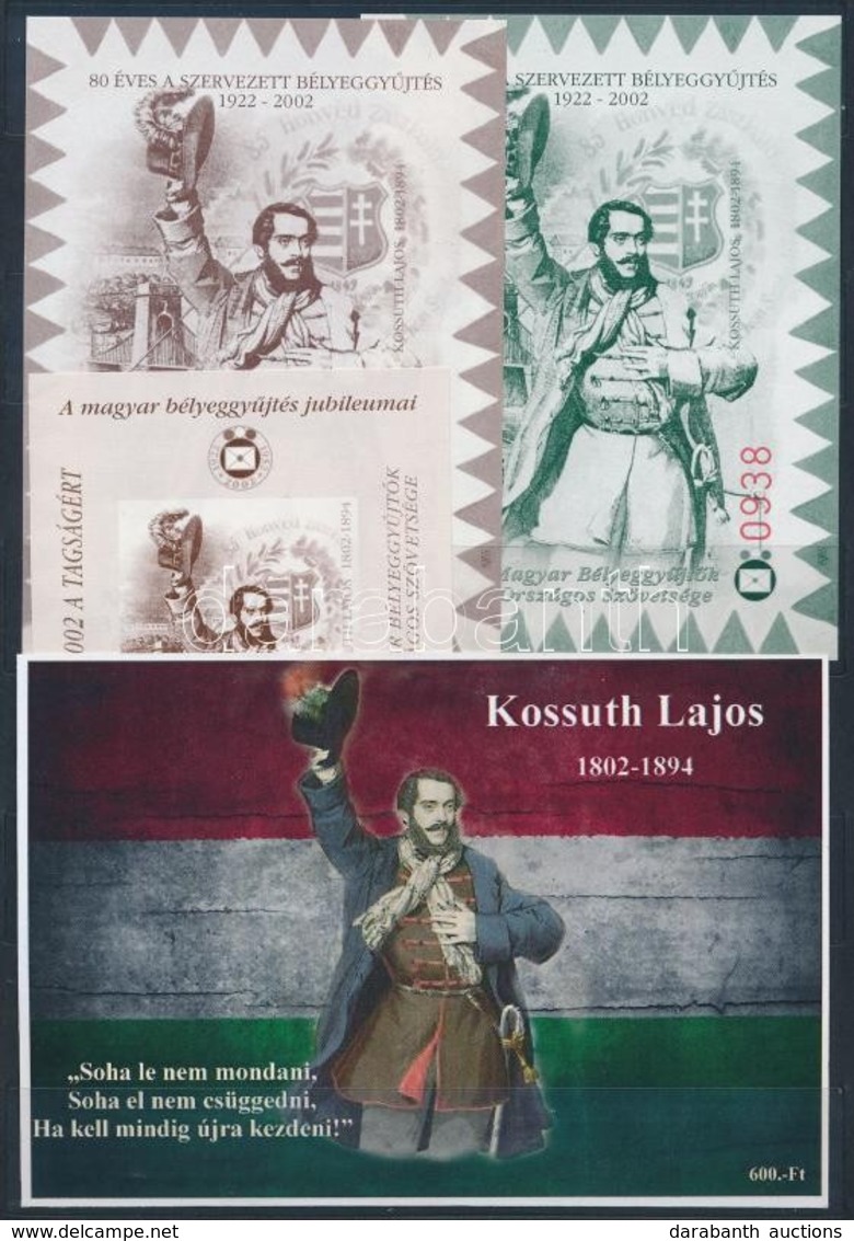 ** Kossuth Lajos Motívum Gyűjtemény (közte 3 Db Hátoldali Feliratos Emlékív, Közte Az Elnökség Ajándéka) (14.750) - Other & Unclassified