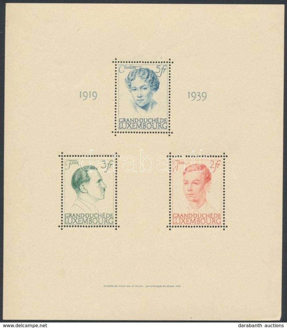 ** Luxemburg 1939 Caritas Blokk Mi 3 (Mi EUR 120.-)(sarokhiba, Gumihiba / Corner Fault, Gum Disturbance) - Other & Unclassified