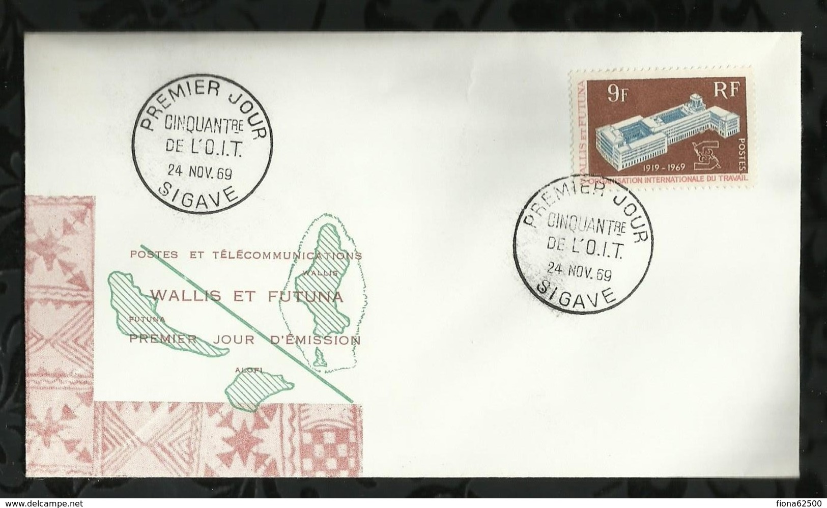 CINQUANTENAIRE DE L'O.I.T . 24 NOVEMBRE 1969 . SIGAVE . - FDC