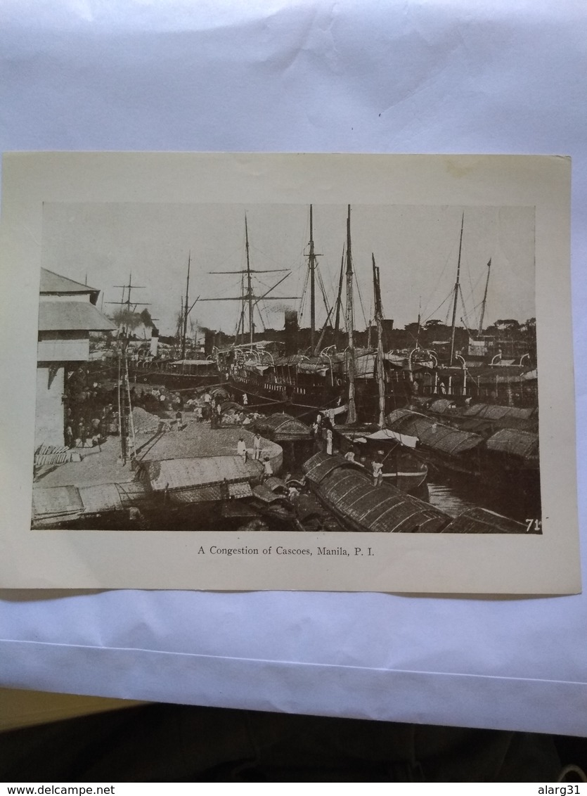 Usa 1912 Printed Photo War With Spain In Filipinas - Boats