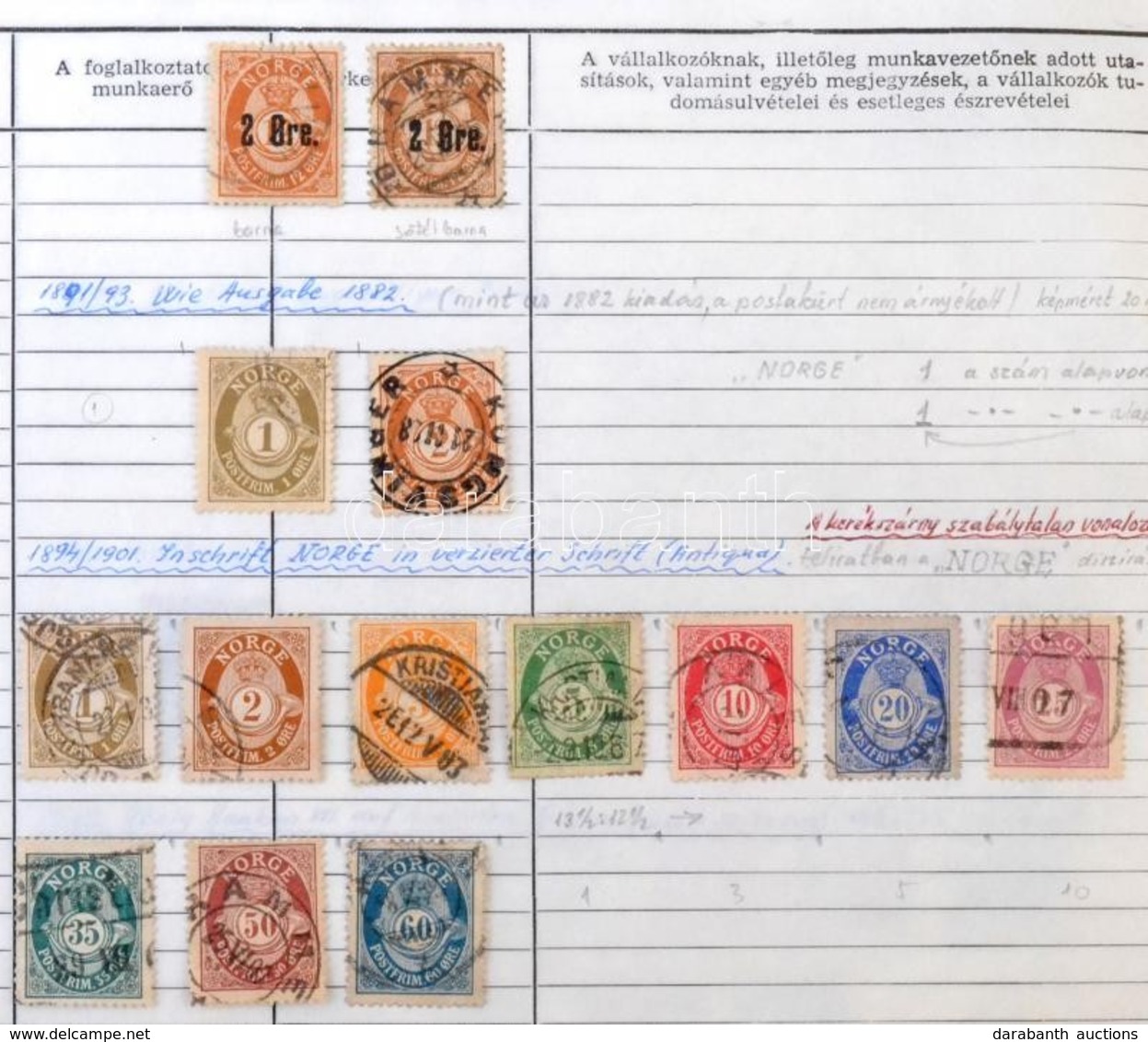 ** * O Norvégia 1856-1988 536 Db Bélyeg, Benne Postatiszta Sorok, Darabok Naplóban, Jó Minőségű, Rendezett Anyag - Sonstige & Ohne Zuordnung