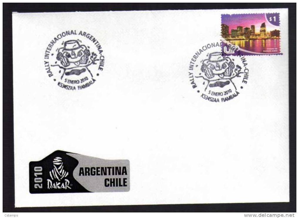 7 SOBRES - Rally Internacional - DAKAR 2010 - ARGENTINA CHILE - 01/2010 - Argentina - 7 Covers - Mat. Especial - Automovilismo