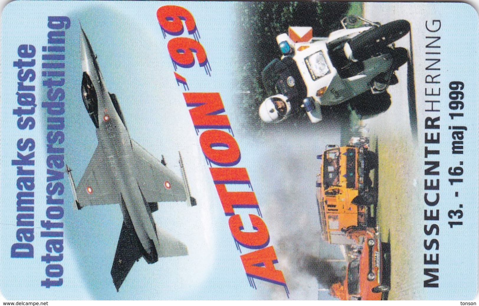 Denmark, P 287, Action '99, Mint , Only 7200 Issued, Airplane, Cars, Motorbike, 2 Scans. - Denmark