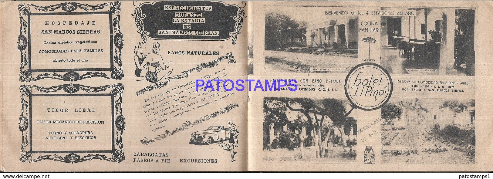 106332 ARGENTINA CORDOBA SAN MARCOS SIERRAS TAY PICHIN LIBRILLO NO POSTAL POSTCARD