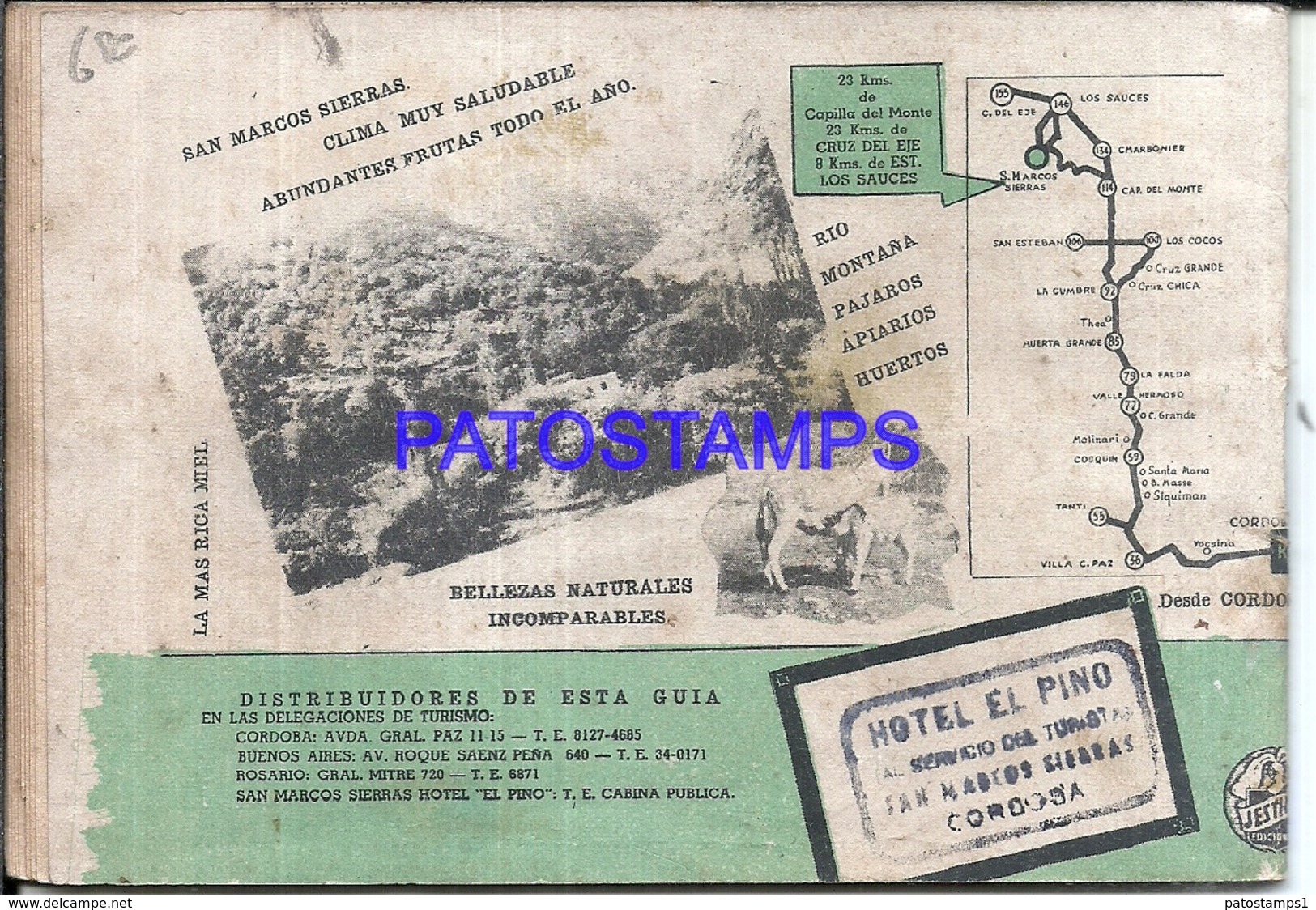 106332 ARGENTINA CORDOBA SAN MARCOS SIERRAS TAY PICHIN LIBRILLO NO POSTAL POSTCARD