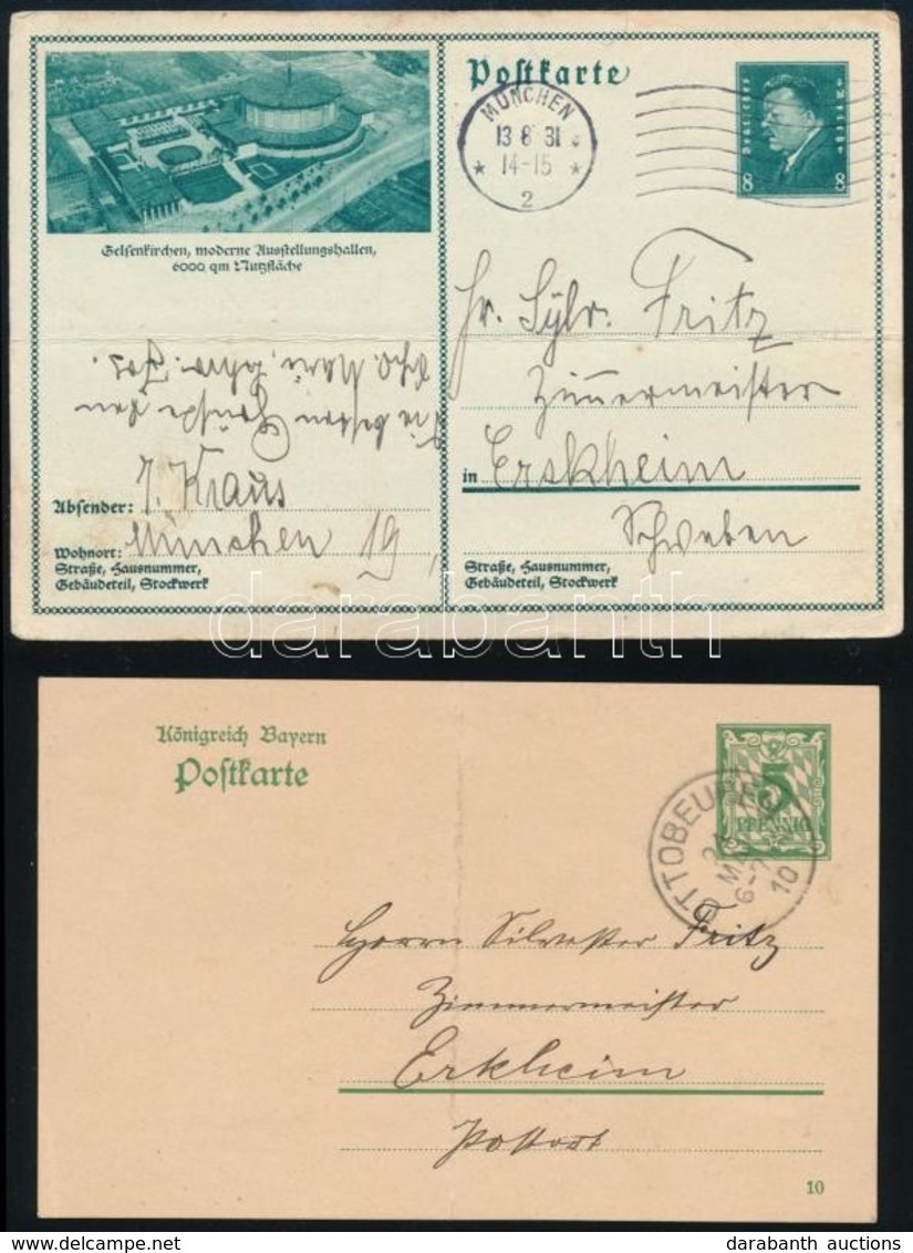 1930-1940 10 Db Német Díjjegyes Levelezőlap - Other & Unclassified