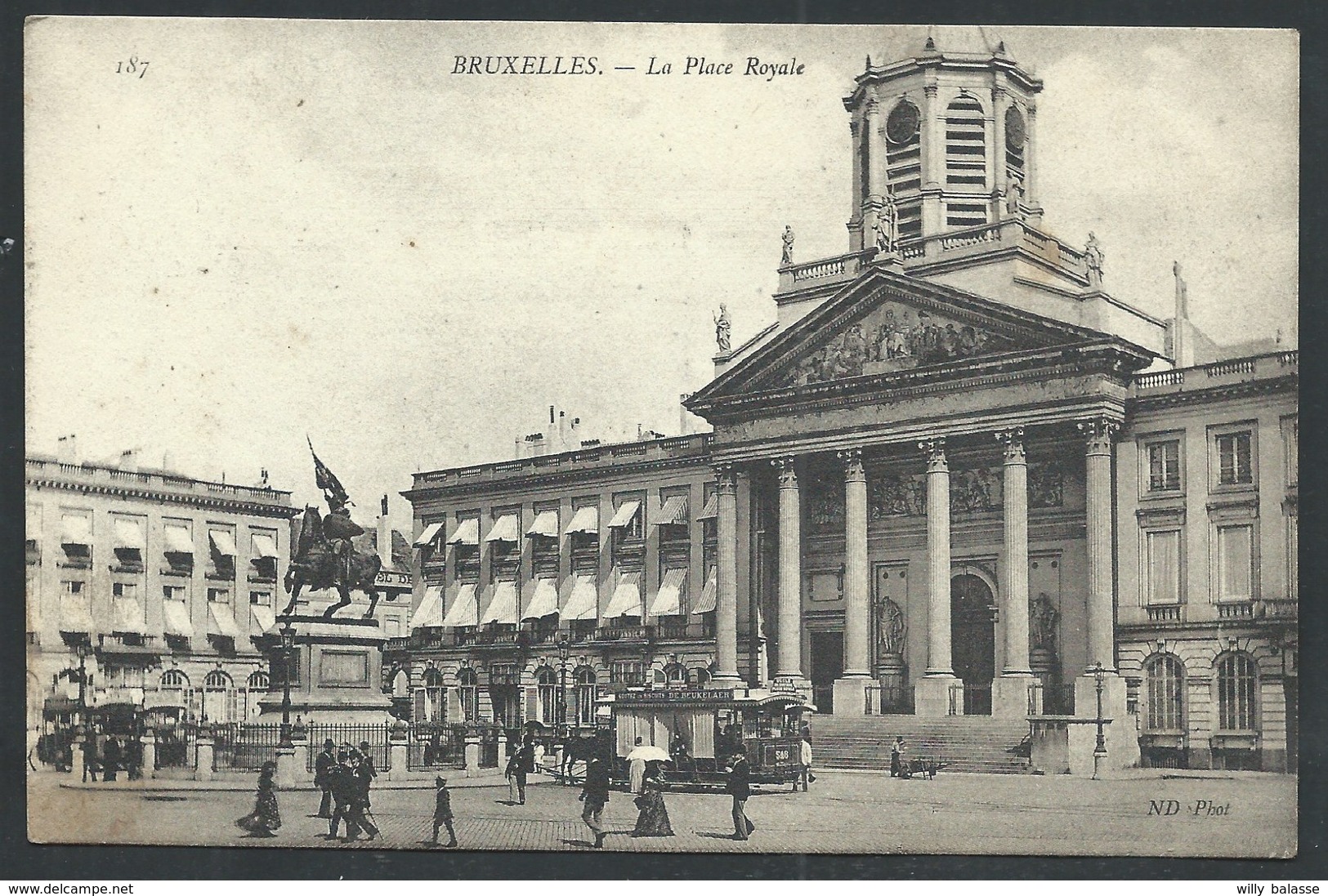 +++ CPA - BRUSSEL - BRUXELLES - La Place Royale - Tram   // - Places, Squares