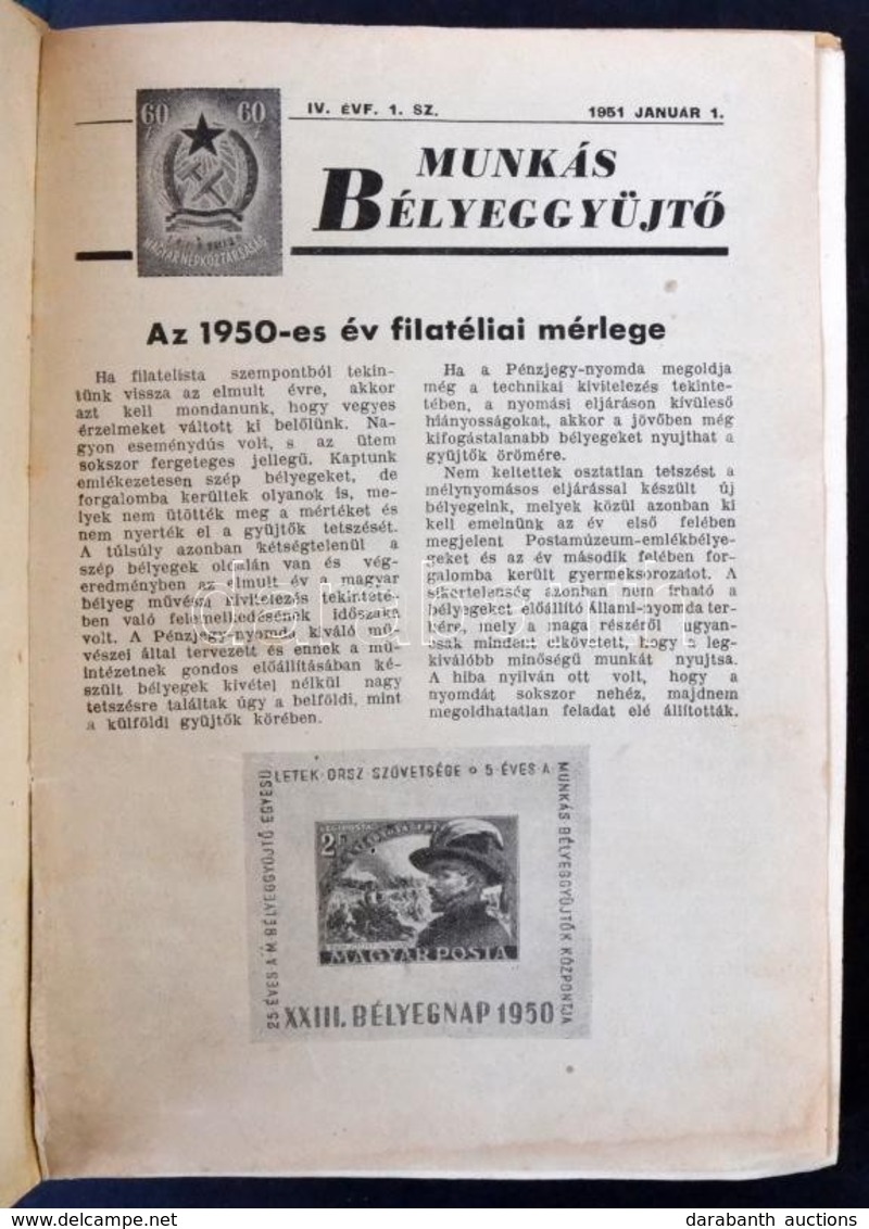 Filatéliai Szemle 1951-1953 évfolyam Bekötve - Other & Unclassified