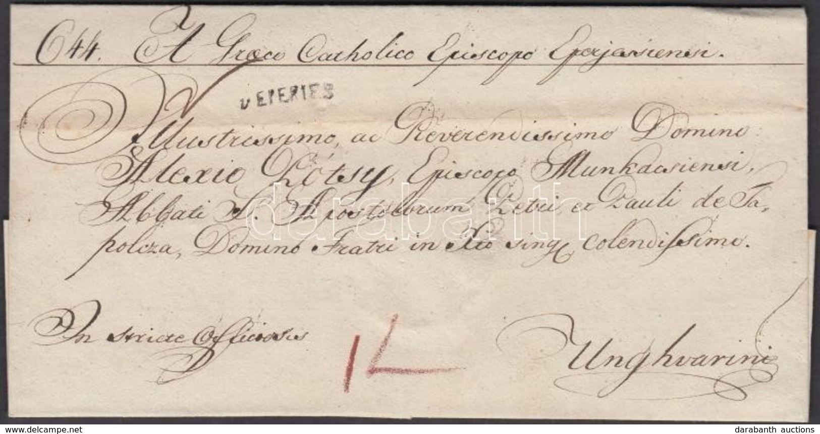 1822 Ex Offo 'v EPERIES' - Unghvarini - Sonstige & Ohne Zuordnung