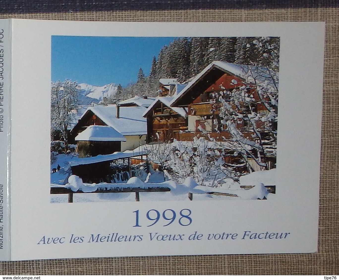 Petit Calendrier Poche 1998 Lavigne PTT Facteur  La Poste Morzine Haute Savoie - Petit Format : 1991-00