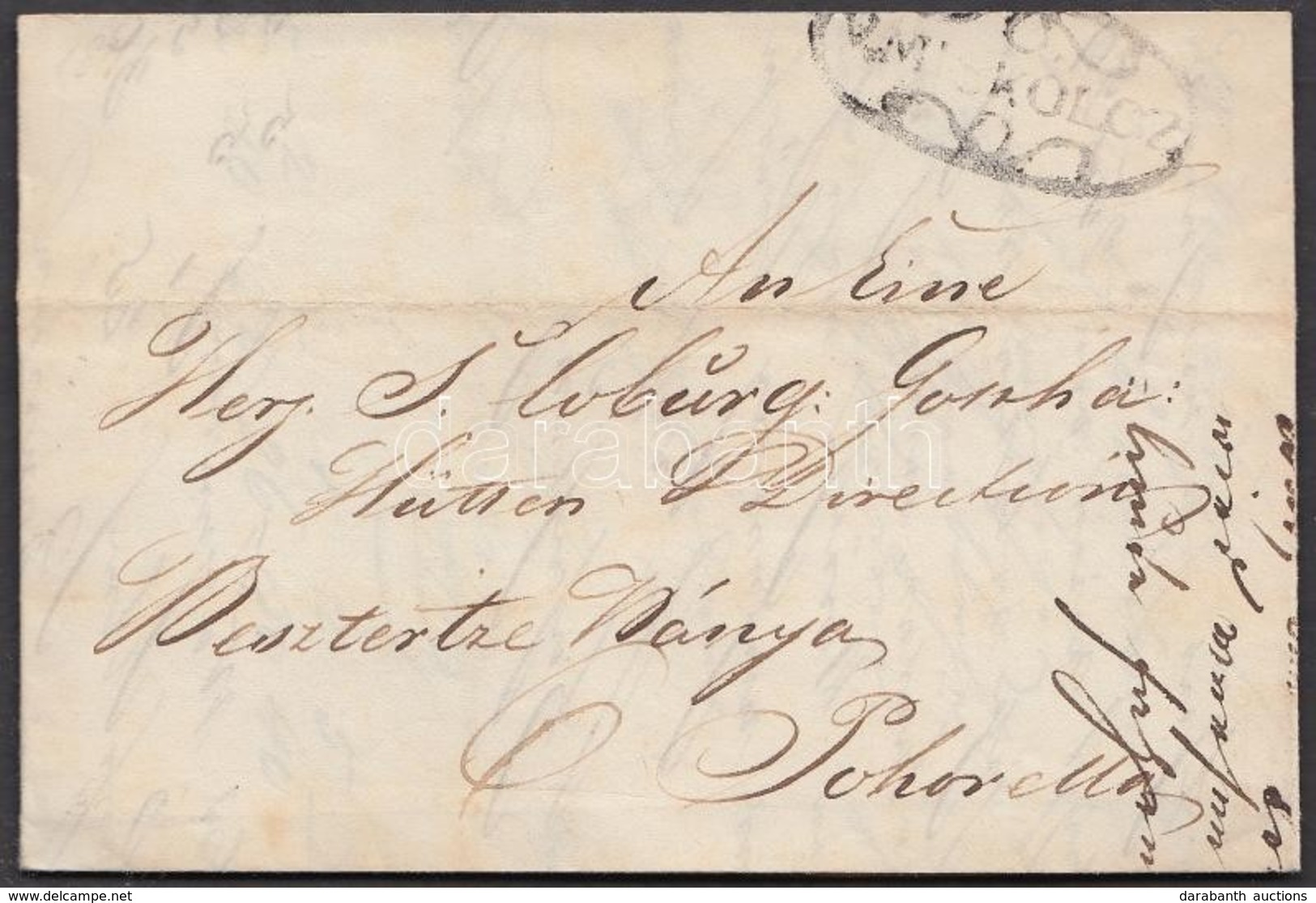 1841 Portós Levél / Cover With Postage Due 'V.MISKÓLCZ' - Pohorella - Other & Unclassified