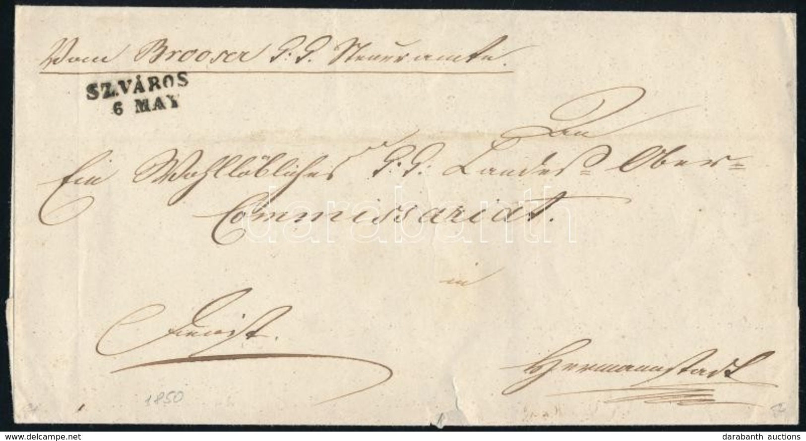 1850 Előfutár Levél ,,SZ.VÁROS' 545c (70 Pont) - Other & Unclassified