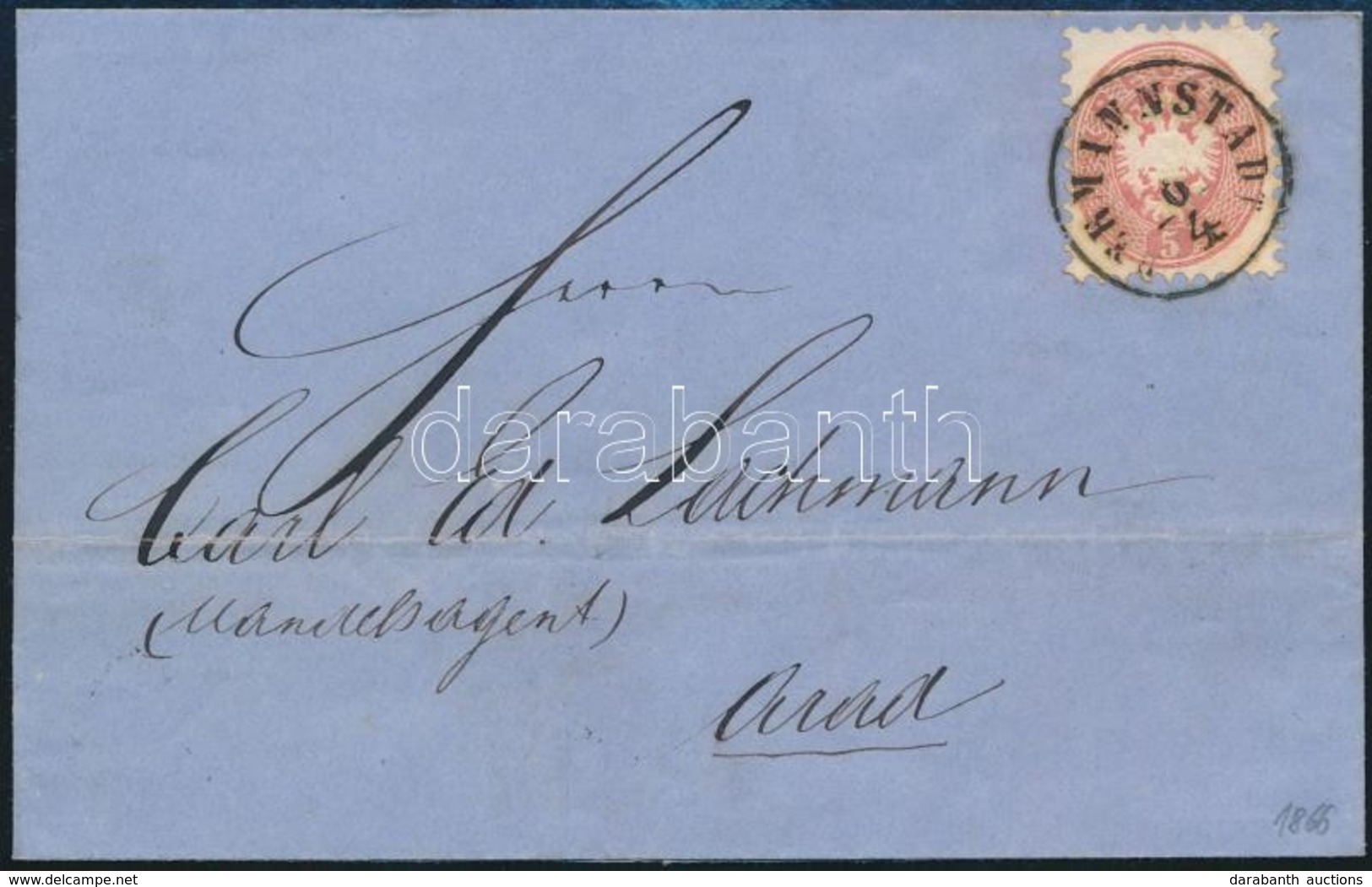 1866 5kr Levélen 'HERMANNSTADT' - Arad - Otros & Sin Clasificación