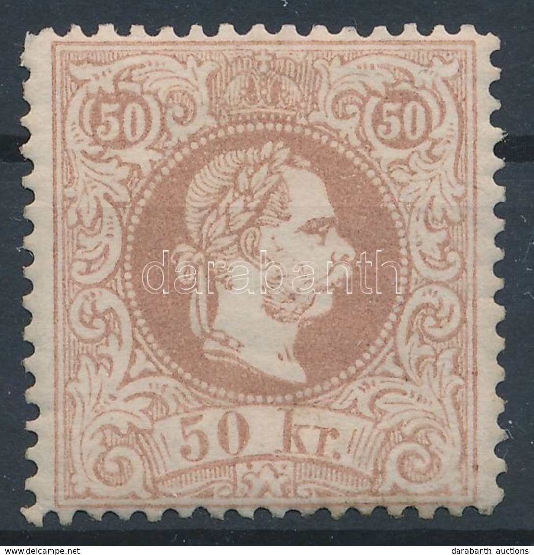 * 1867 50kr Barna Szélesre Fogazott Bélyeg. Certificate: Steiner - Other & Unclassified