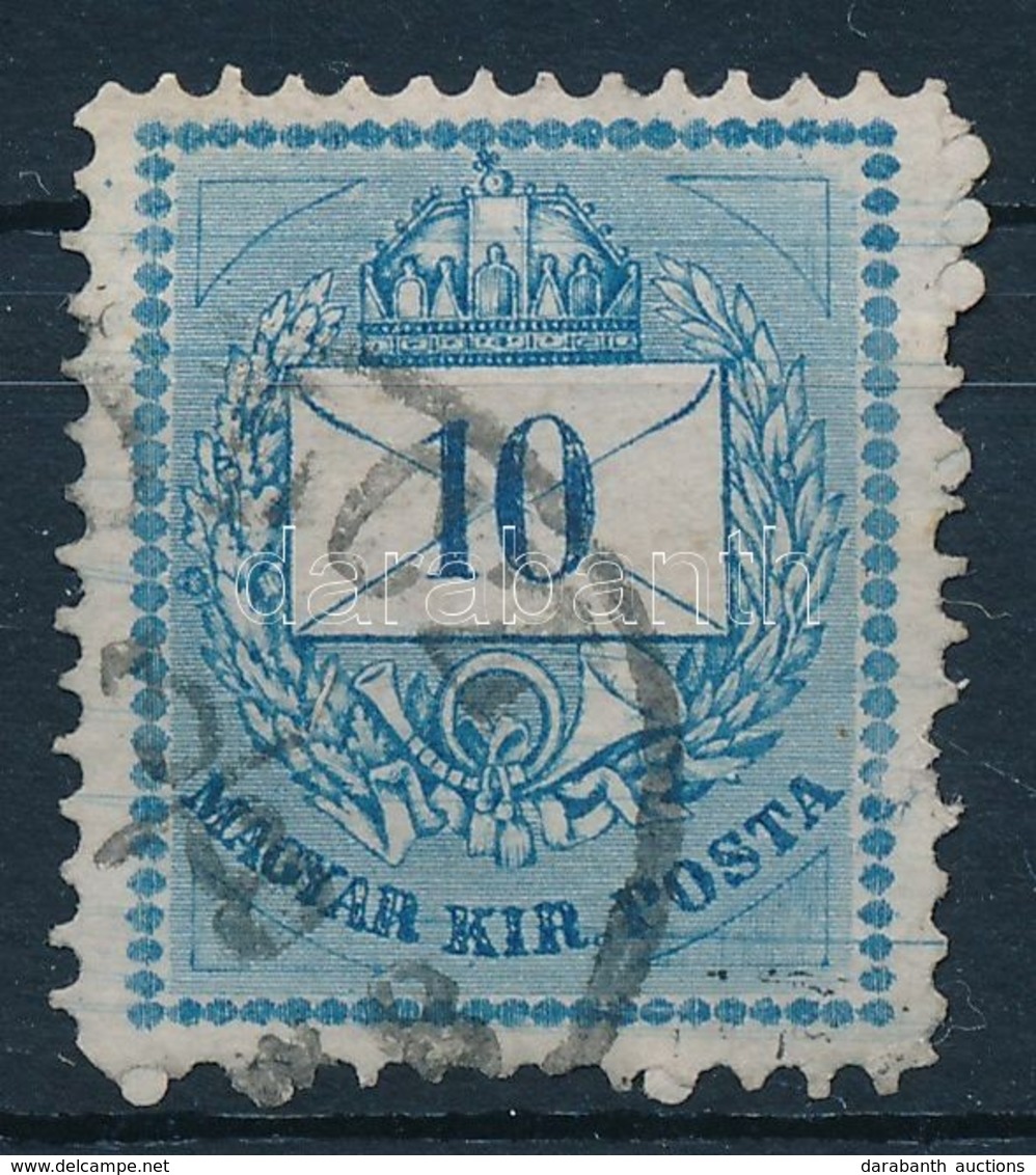 O 1874 10kr, A Teljes Bélyegképen Többszörösen átfutó Karcokkal (ex Lovász) - Other & Unclassified