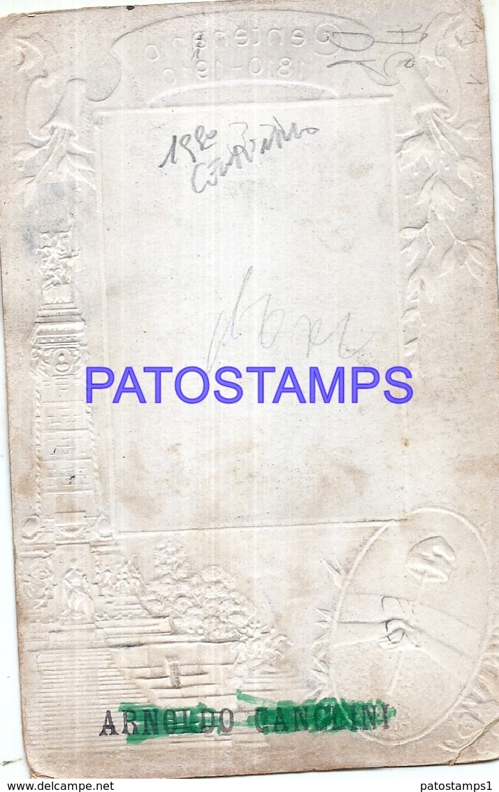 106337 ARGENTINA ART EMBOSSED POLITICA J. ALBERDI CENTENARIO & HERALDRY  NO POSTAL POSTCARD - Photographie