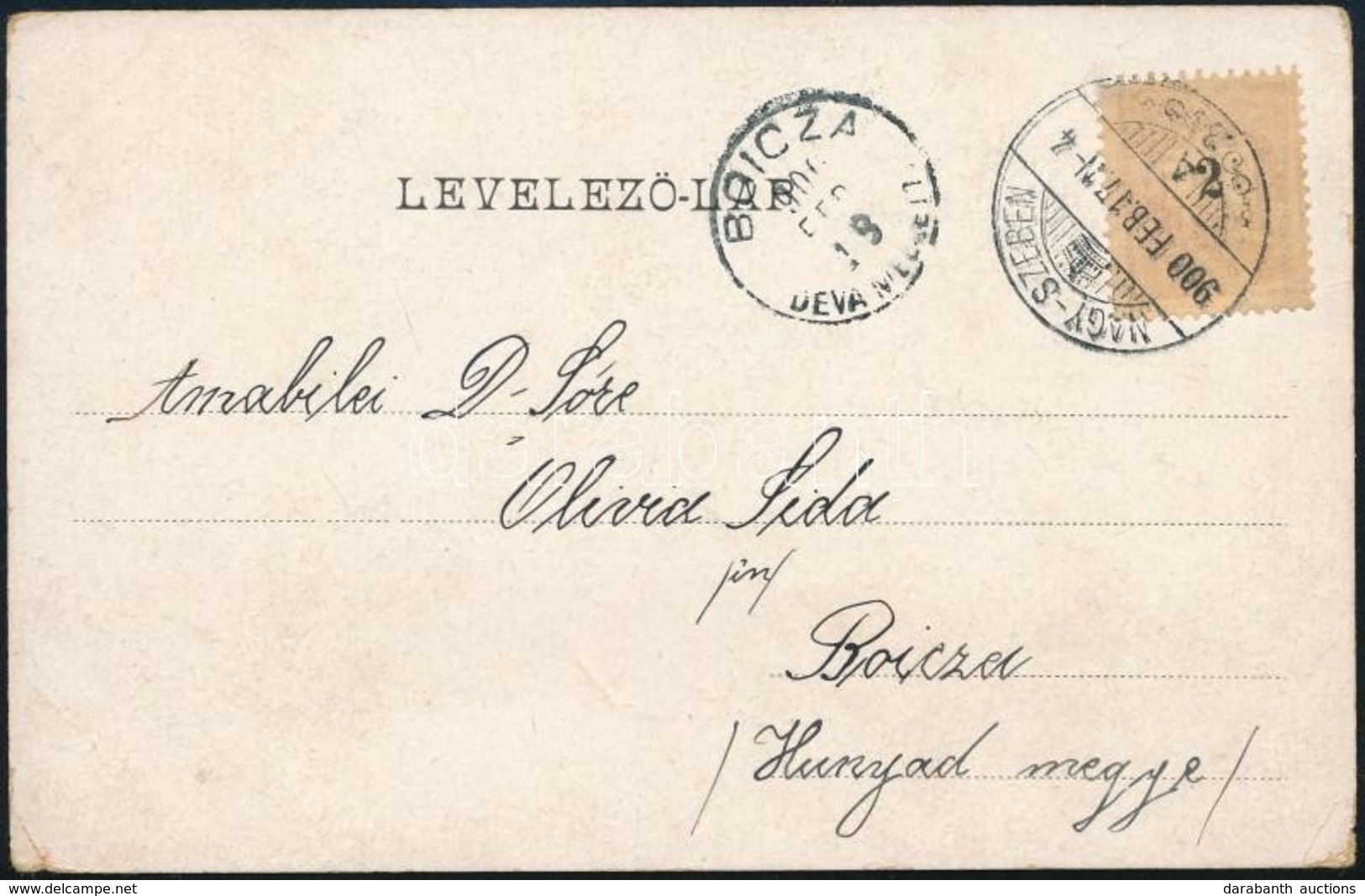 1900 Képes Levelezőlap 2kr Bérmentesítéssel 'NAGY-SZEBEN' - 'BOICZA' - Autres & Non Classés