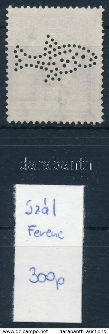 O 1909 Turul 12f Halat ábrázoló Céglyukasztással, R! (300 P) - Sonstige & Ohne Zuordnung