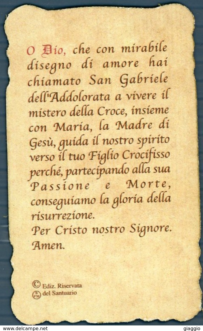 °°° Santino N. 87 - San Gabriele Dell'addolorata Edizione Riservata  °°° - Religione & Esoterismo