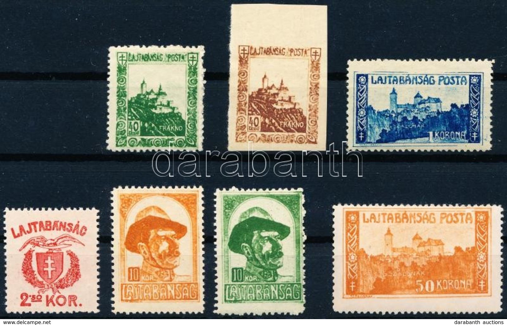 ** * Nyugat-Magyarország VII. 1921 7 Db Próbanyomat Az Eredetitől Eltérő Színben / 7 Proofs With Colour Variety, Signed: - Autres & Non Classés