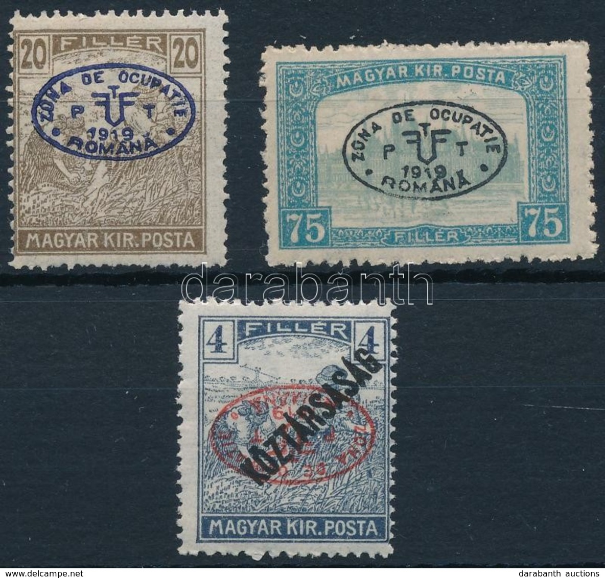 ** * Debrecen I. 1919 3 Klf Bélyeg Garancia Nélkül (**46.800) - Other & Unclassified