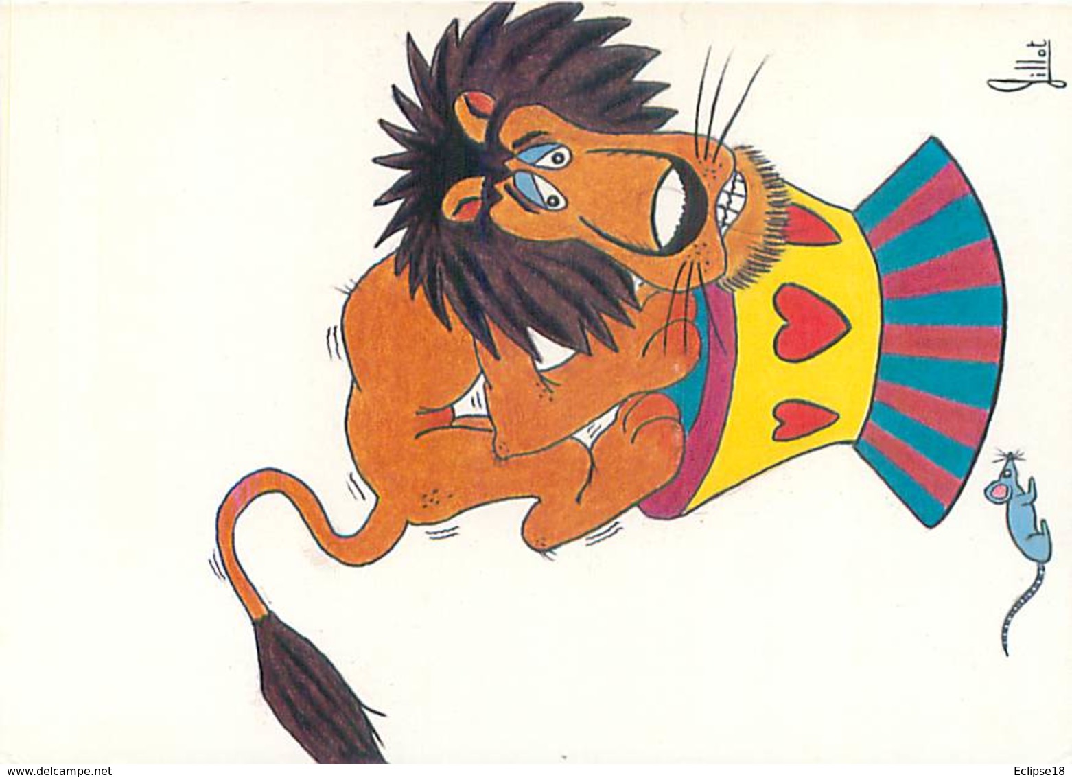 Illustrateur Jean Pierre Gillot  - Souris Lion Cirque     B 791 - Humour