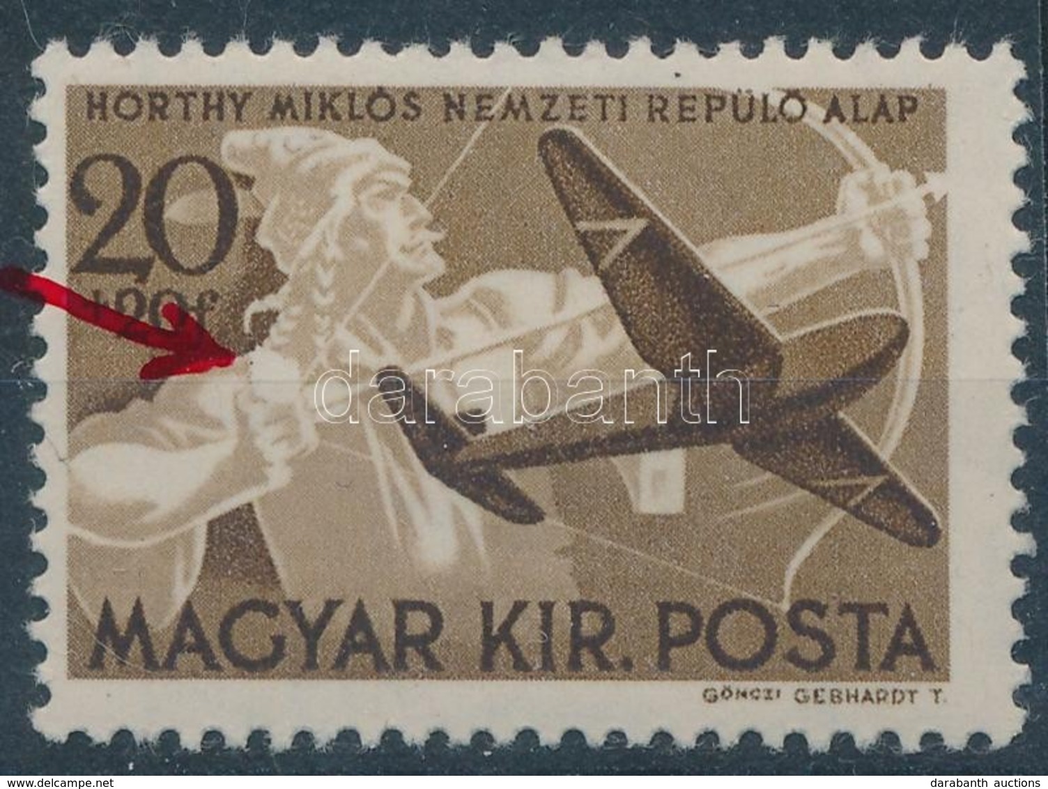 ** 1942 Repülő Alap III. 20f, Fehér Folt A Harcos Vállán Lemezhiba - Otros & Sin Clasificación