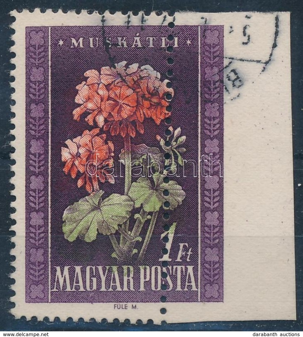 O 1950 Virág 1 Ft Eltolódott Színnyomatok - Other & Unclassified