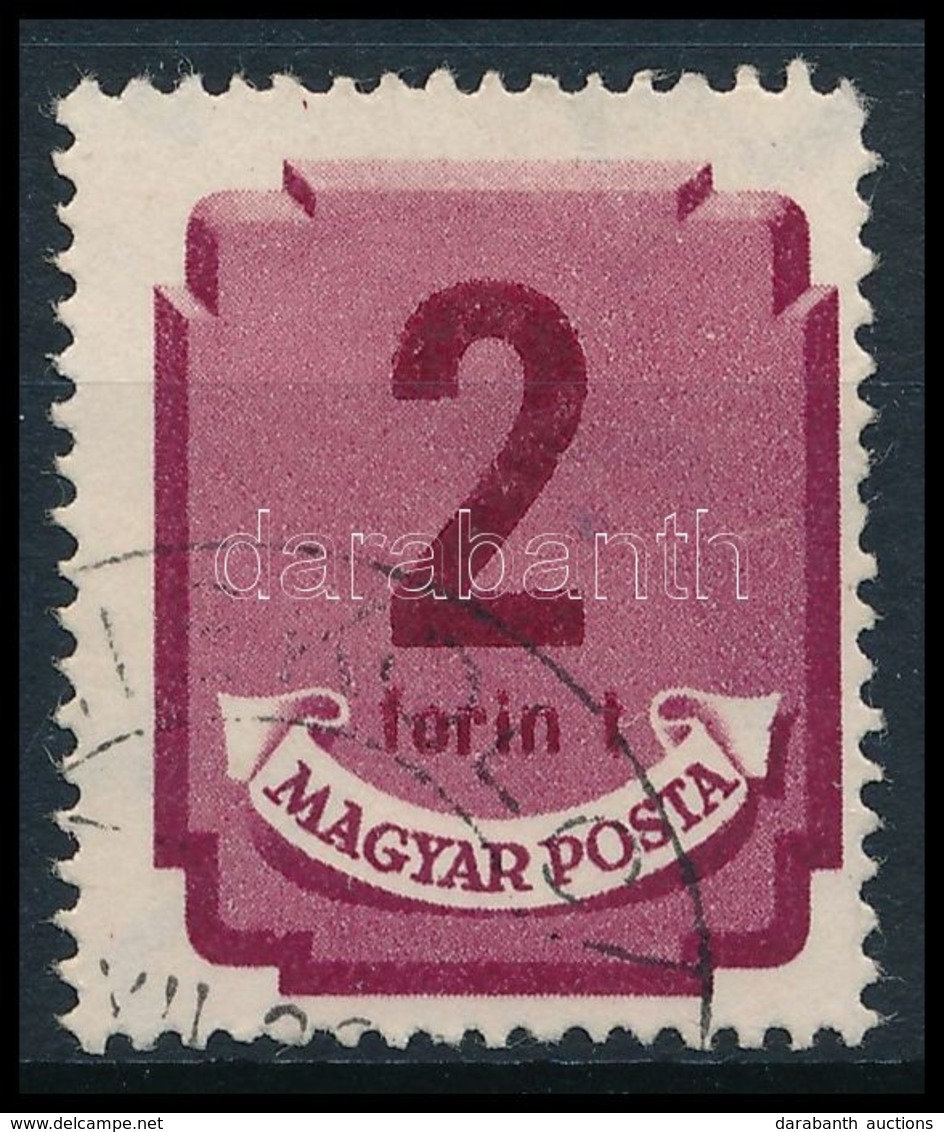 O 1950 Portó 2 Ft Szedési Hibával Az értékszám Gépszínátnyomatával - Other & Unclassified