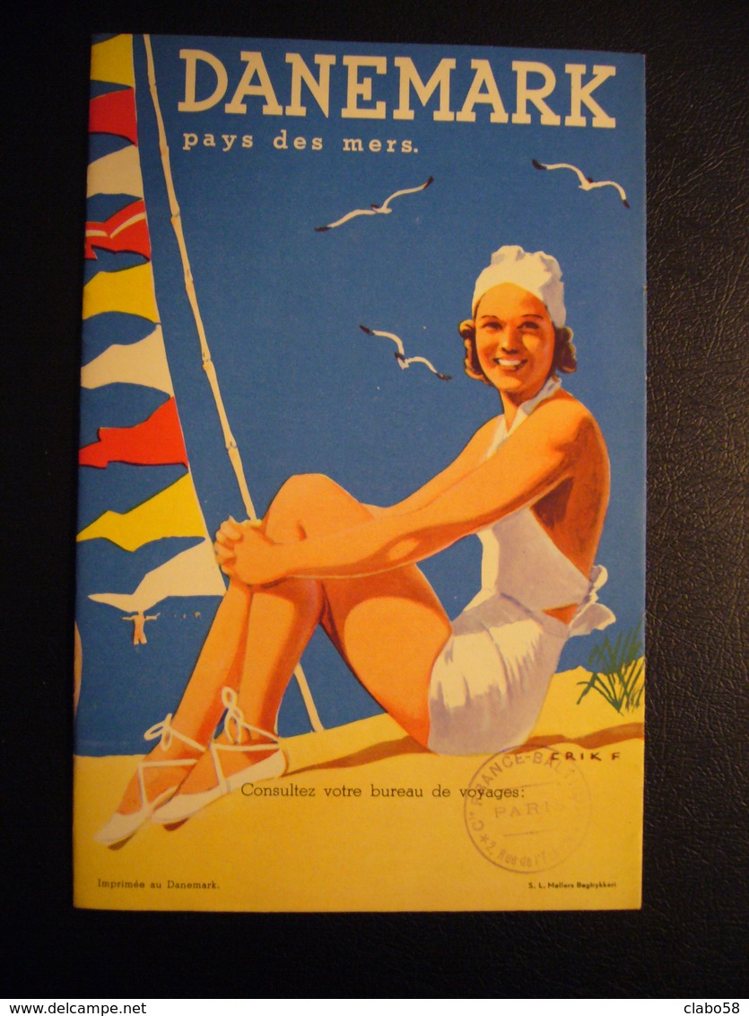 DANEMARK DANIMARCA  1936 ORIGINALE DEPLIANTS TURISTICO  PAYS DES MERS - Dépliants Turistici