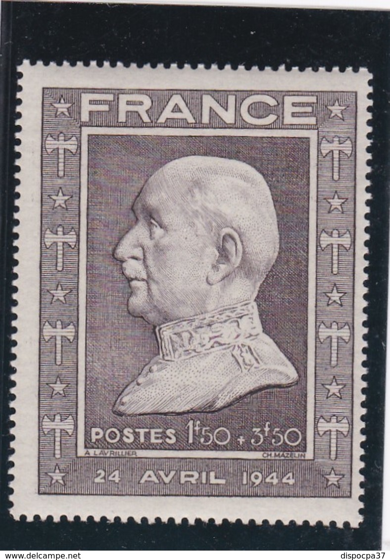 FRANCE 1944 - N° 606 Brun Gris  -NEUF XX  - 88° Anniversaire Du Maréchal Pétain        - REF 24-24 - Neufs