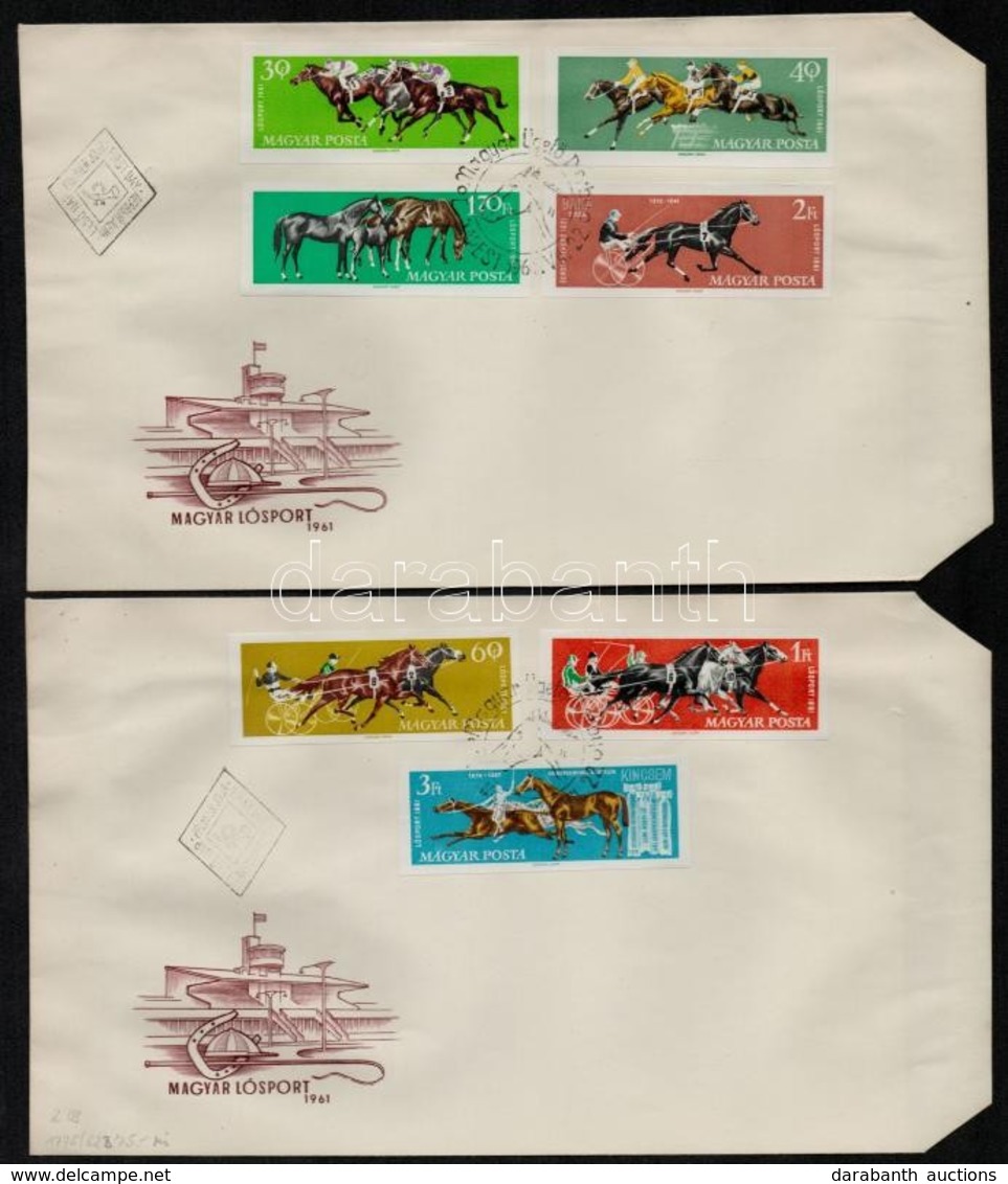 1961 Lósport Vágott Sor 2 Db FDC-n - Autres & Non Classés