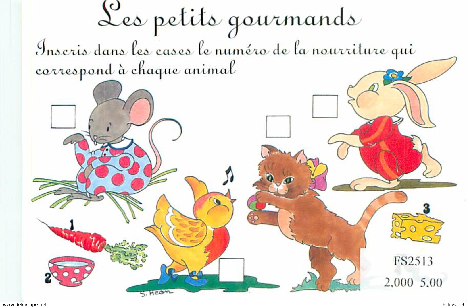 Humour Souris Chat Lapin Poussin - Les Petits Gourmands    B 822 - Humour