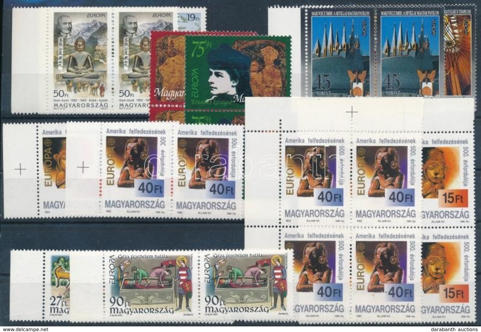 ** 1992-1997 14 Db (5 Klf) Europa CEPT Sor összefüggésekben (12.600) - Otros & Sin Clasificación